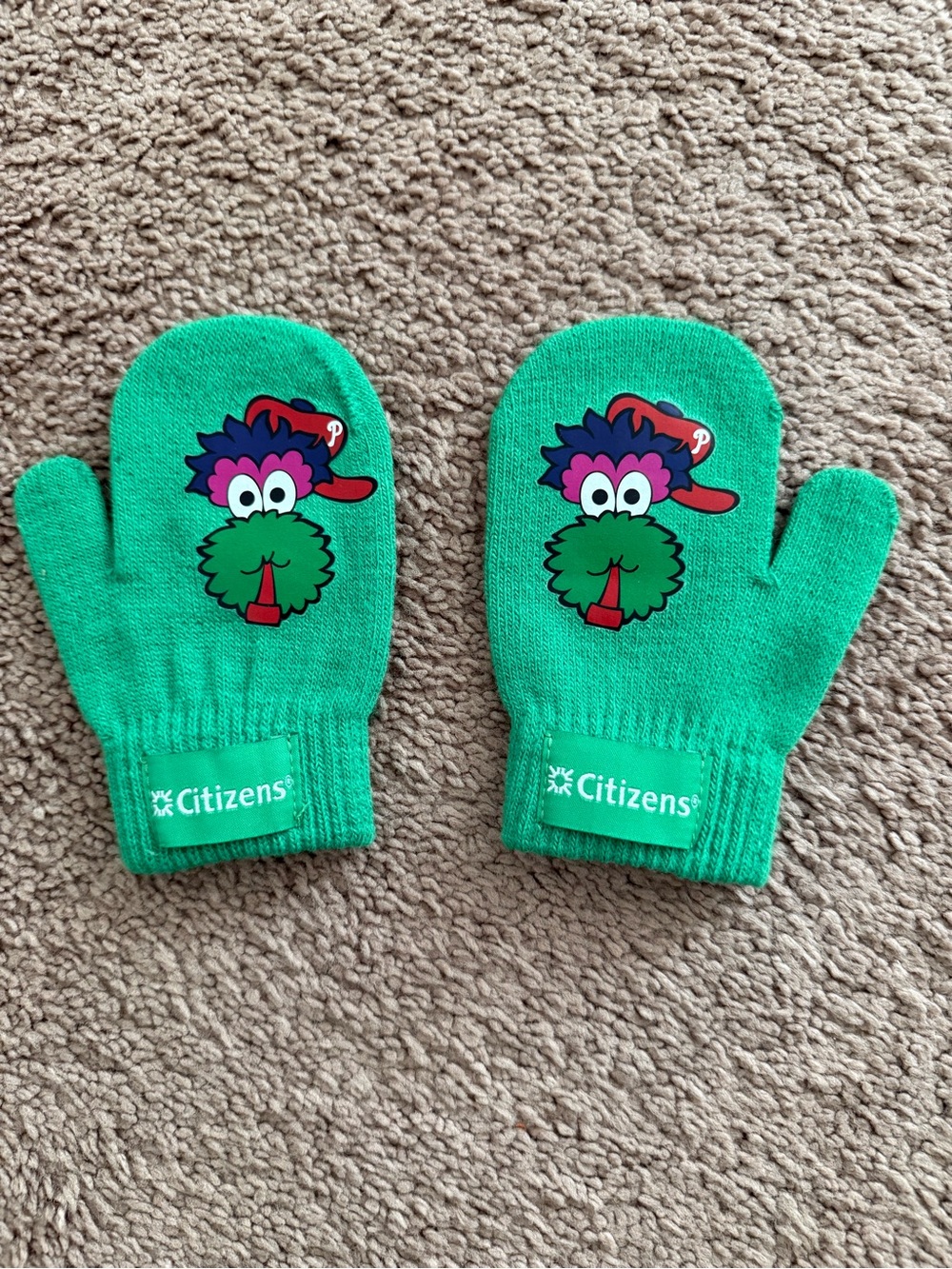 Phanatic Kids Green Mittens